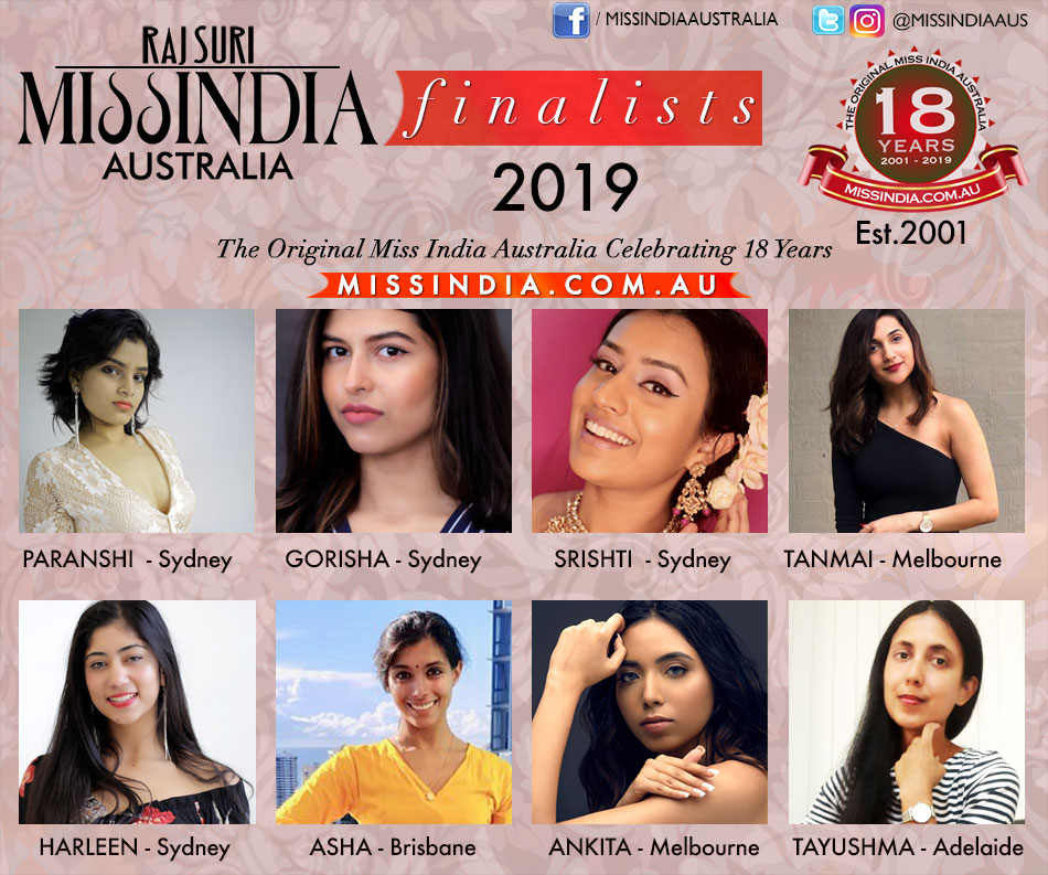 Miss India Australia 2019 Finalists